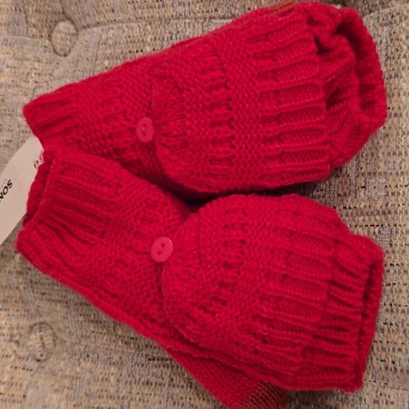SONOMA BRAND WOMEN'S PINK FLIP TOP WARM WINTER GLOVES ONE SIZE FITS MOST - Picture 2 of 7